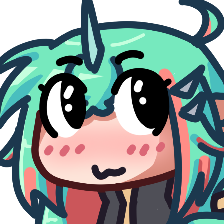 Emote of a shy Tsukiyama.